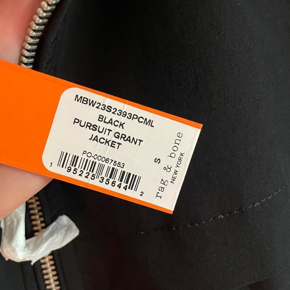 RAG & BONE- Lightweight Black Zip-Up Pursuit Grant Jacket – Men’s small - NWT - Picture 5 of 5